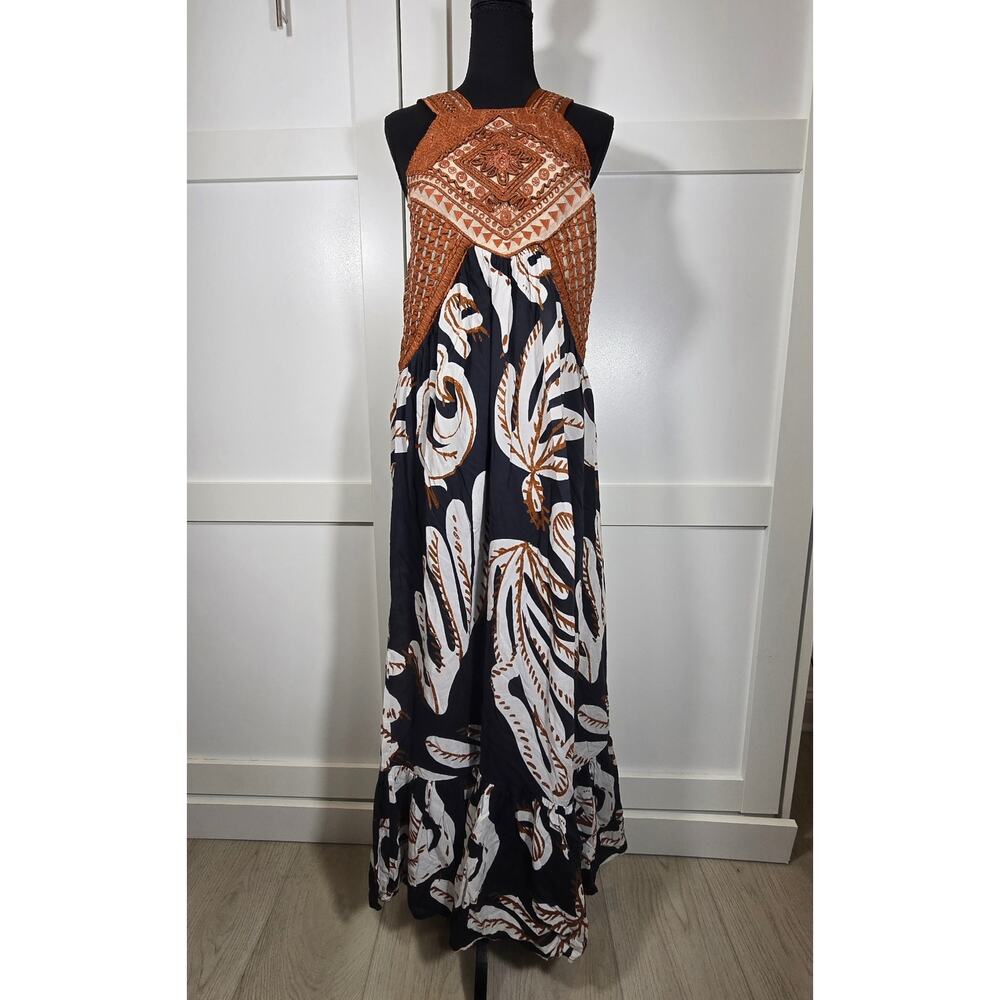 Anthropologie Deco Printed Halter Dress. Size 14. Retails $248 - Picture 4 of 12